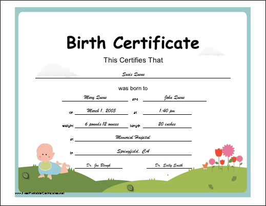 Birth certificate