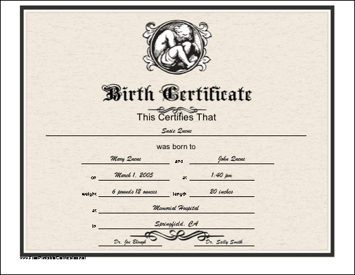 Birth certificate
