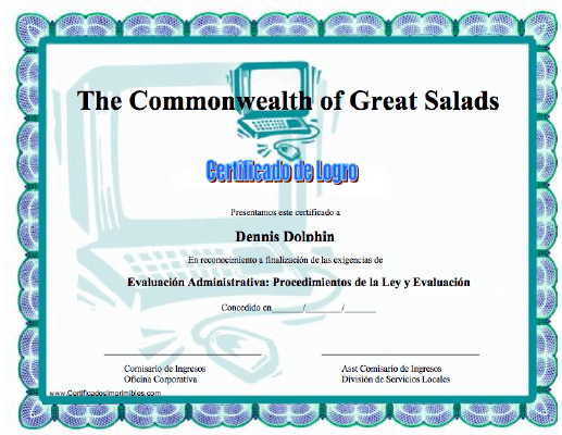 Certificado de Logro certificate