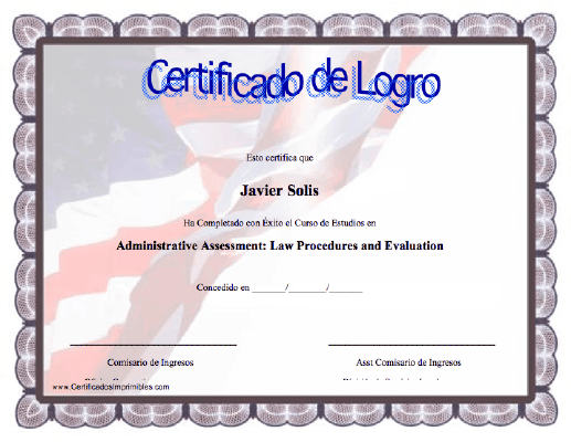 Certificado de Logro certificate