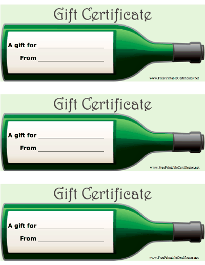 Wine Gift certificate