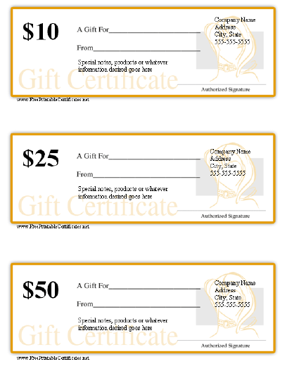 Gift Certificate - Salon certificate