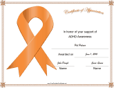 ADHD Awareness Ribbon