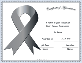 Brain Cancer Awareness Ribbon