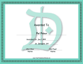 D Monogram Certificate