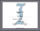 I Monogram Certificate