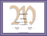 M Monogram Certificate