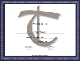 T Monogram Certificate