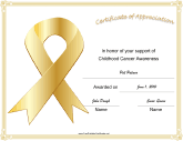 Childhood Cancer Awareness Ribbon