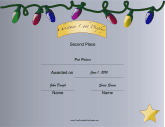Christmas Lights 2nd Place