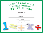 First Grade Achievement