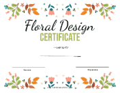 Floral Design certificate