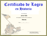 Certificado de Logro en Historia