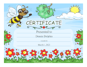 Honey Bee And Flowers