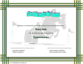 Certificado de Logro en Equestrianismo