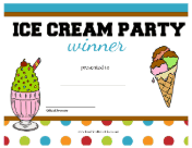 Ice Cream Party Prize