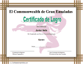 Certificado de Logro en Karate