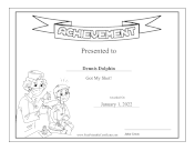 Kids Achievement Award Vaccine BW