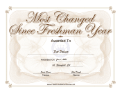 Most Changed Since Freshman Year Yearbook