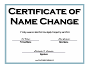 Name Change