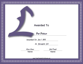 Offset L Monogram Certificate