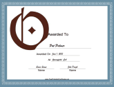 Offset O Monogram Certificate