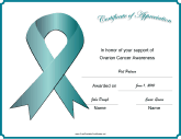 Ovarian Cancer Awareness Ribbon