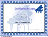 Certificado de Logro en Piano