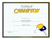 Pickleball Champion