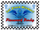 Pinewood Derby 1st Place