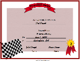 Pinewood Derby Second Place