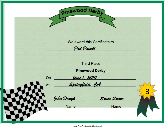 Pinewood Derby Third Place