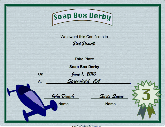 Soap Box Derby Third Place
