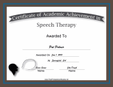 Speech Therapy Academic