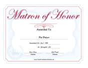 Wedding Matron of Honor