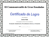 Certificado de Logro