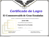 Certificado de Logro