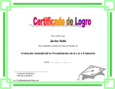 Certificado de Logro