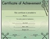 Badminton Achievement