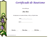 Certificado de Bautismo