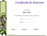 Certificado de Bautismo
