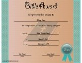 Bible Award