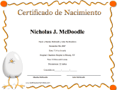 Certificado de Nacimiento