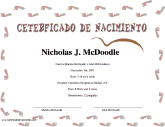 Certificado de Nacimiento