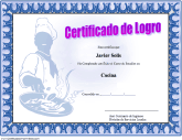 Certificado de Logro Estudios en Cocina