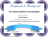 Certificado de Finalizacíon