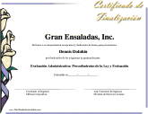 Certificado de Finalizacíon