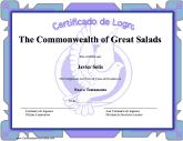 Certificado de Logro