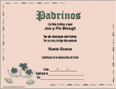 Certificado de Padrinos
