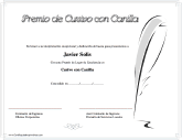 Premio de Cursivo con Canilla